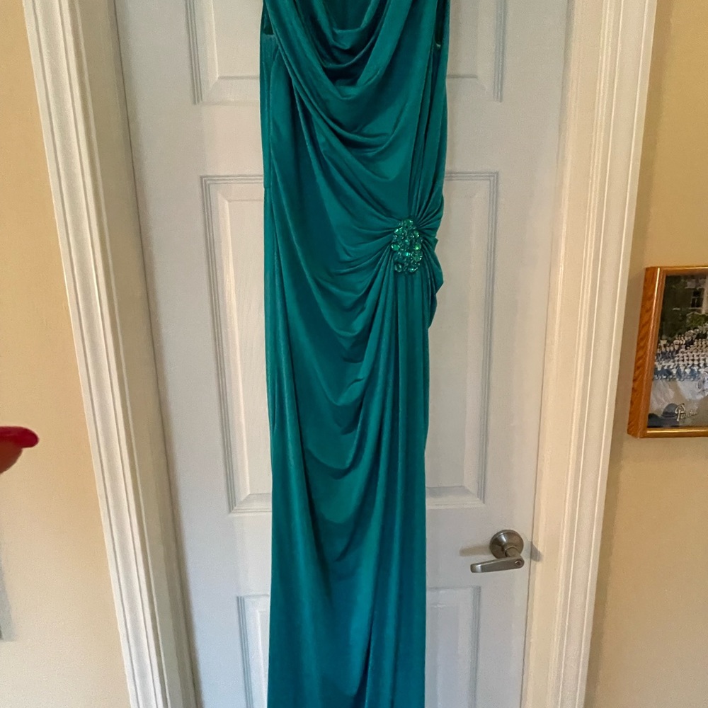 Beautiful teal long gown